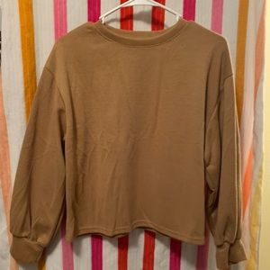 Cropped Ribbed Long Sleeve